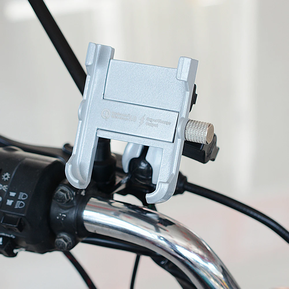 Алюминиевый держатель для телефона мотоцикла QC3.0 quick charge Moto Руль заднего вида кронштейн Подставка для 4-6,5 дюймов крепление для мобильного телефона