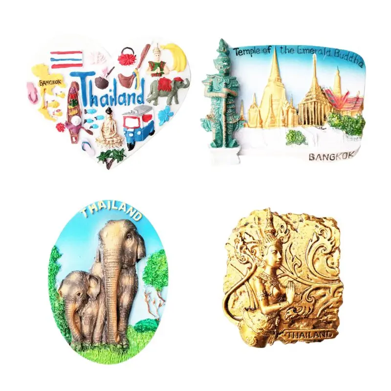 3D смолы магнит на холодильник тайский слон Будда подарок сувенир для туриста