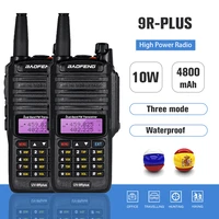 2pcs 10w baofeng uv 9r plus walkie talkie uv9r plus waterproof two way radio 10km hunting ham cb radio 9r plus hf transceiver