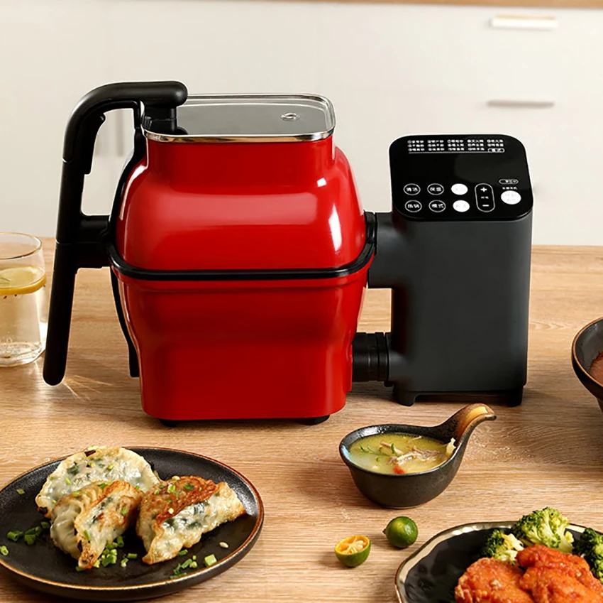 

220V Automatic Cooking Machine 2.2L Household Intelligent Cooking Robot Multi Cooker Pot Wok Food Stir-Frying Cooking Machine