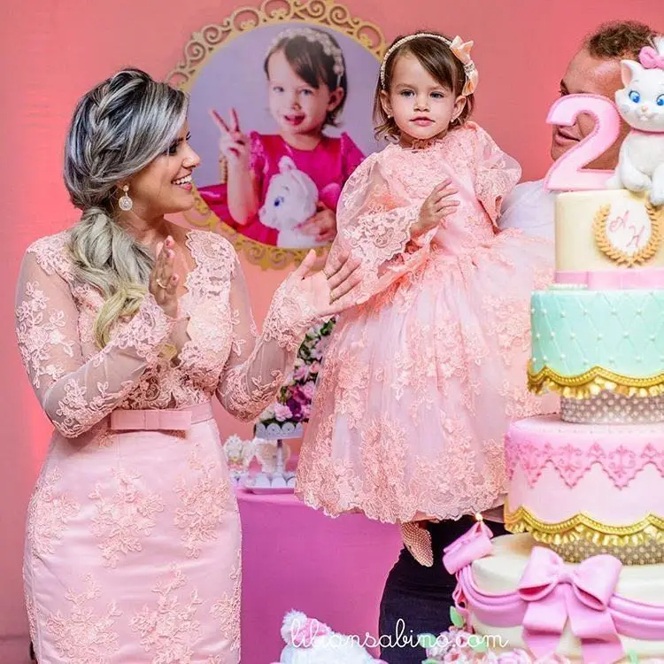 

Платье для девочек с цветочным рисунком, короткие платья для матери невесты, платья с бисером, вечерние платья, платья с длинным рукавом для матери и дочери