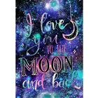 Kexinzu DIY Алмазная мозаика I Love You To The Moon рукоделие полная квадратная алмазная живопись вышивка крестиком Алмазная мозаика