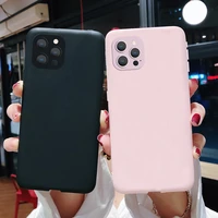 plain color silicone luxury soft phone case for apple iphone 11 12 pro max mini se 2020 x xr xs max 6s 7 8 plus shell case cover