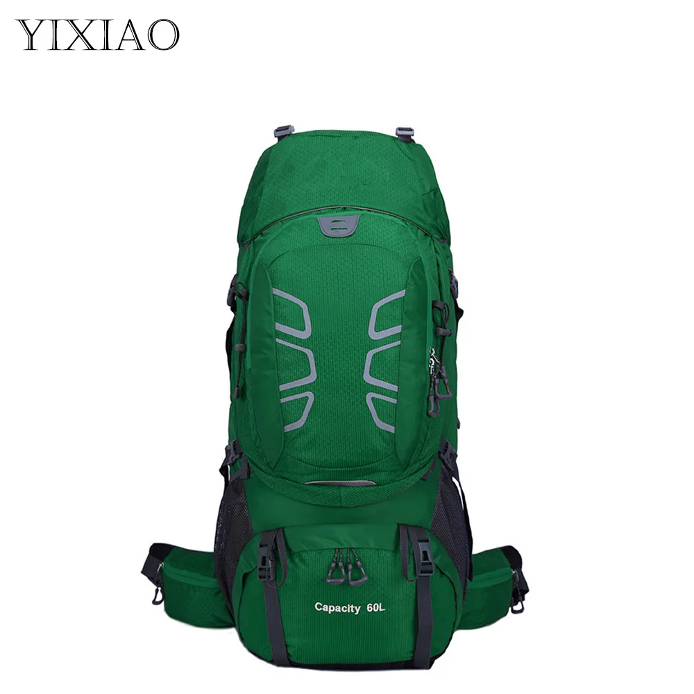 

YIXIAO Mountaineering Backpack 60L Large Capacity Hiking Camping Travel Rucksack Outdoor Waterproof Trekking Knapsack