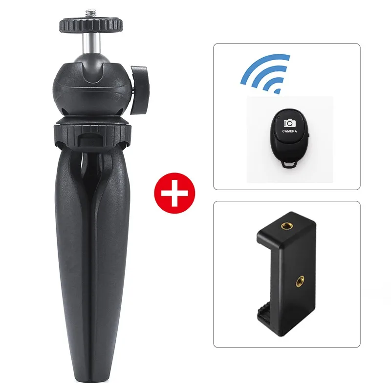 Tripod W Clip Remote Ulanzi держатель телефона мини смартфон штатив монопод подставка для iPhone 7 8 X XR XS samsung S8 S9 S10 Gopro DJI Osmo Экшн-камера - Цвет: Tripod W Clip Remote