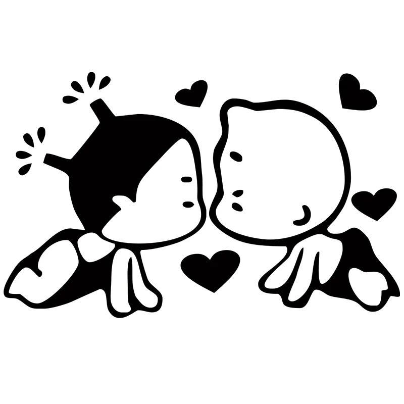 

SF2148#24*15cm Babies In The Car. Girl And Boy Love Funny Car Sticker Vinyl Decal Silver/black Car Auto Stickers For Car Bumper