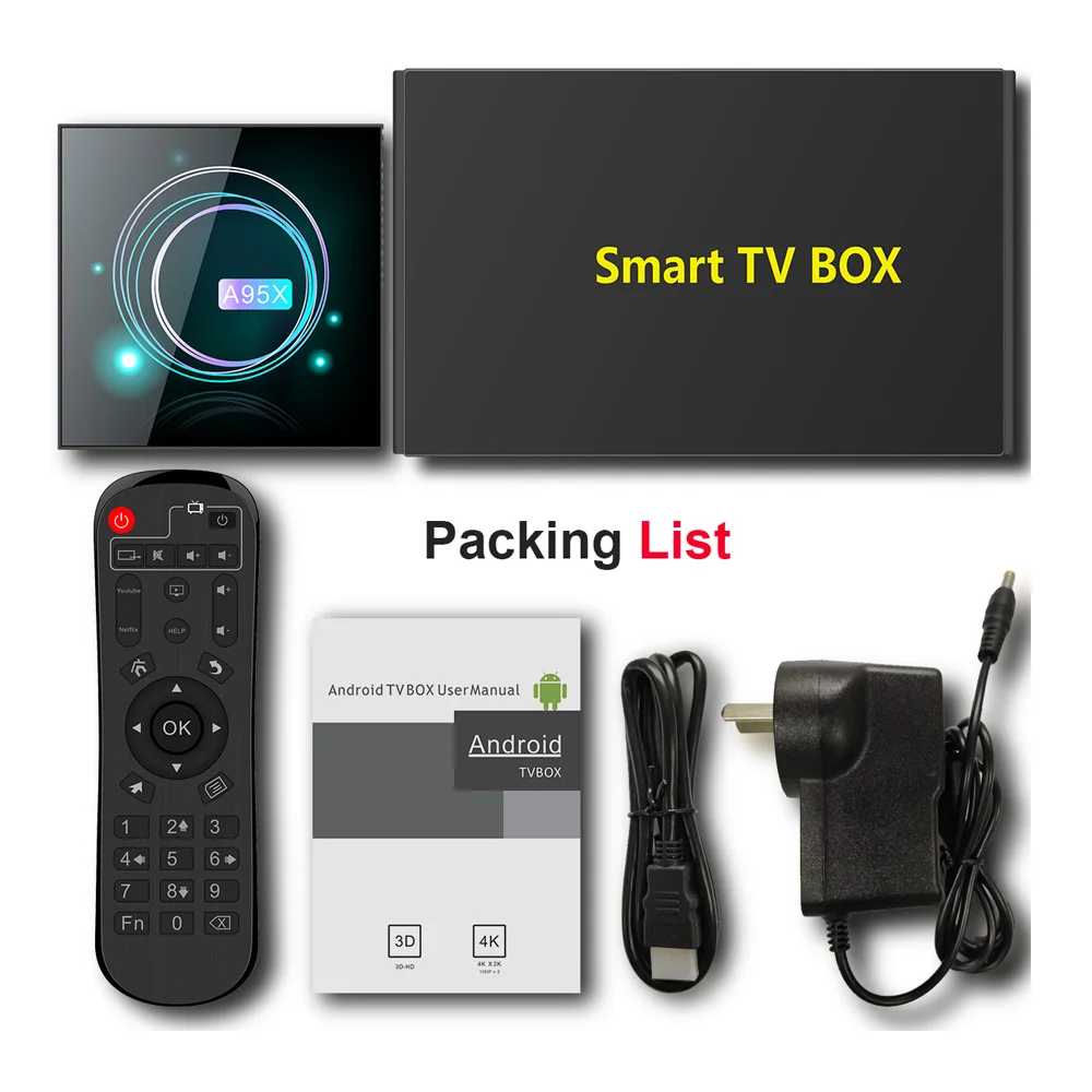 A95X F3 тонкий Android 9 0 Amlogic S905X3 умный телеприставка 2 4G 5G Wifi BT4.1 8k медиа проигрыватель