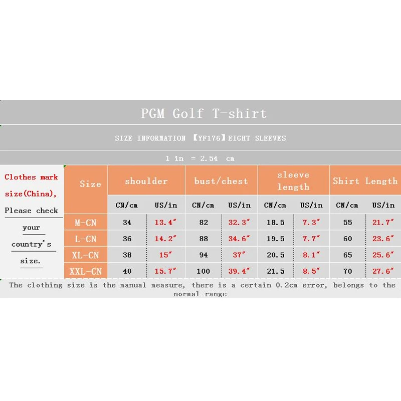PGM одежда для гольфа Подростковая брендовая футболка хлопковые топы Детская