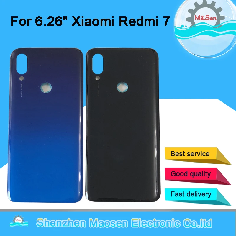 M& Sen для 6,2" Xiaomi Redmi 7 Пластиковая Задняя крышка батареи Чехол для Xiaomi Redmi 7 задняя дверь корпус без рамки камеры