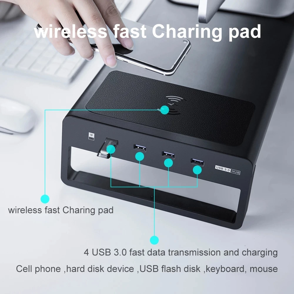 Настольный кронштейн для монитора многофункциональный с 4 USB 3 0 портами |