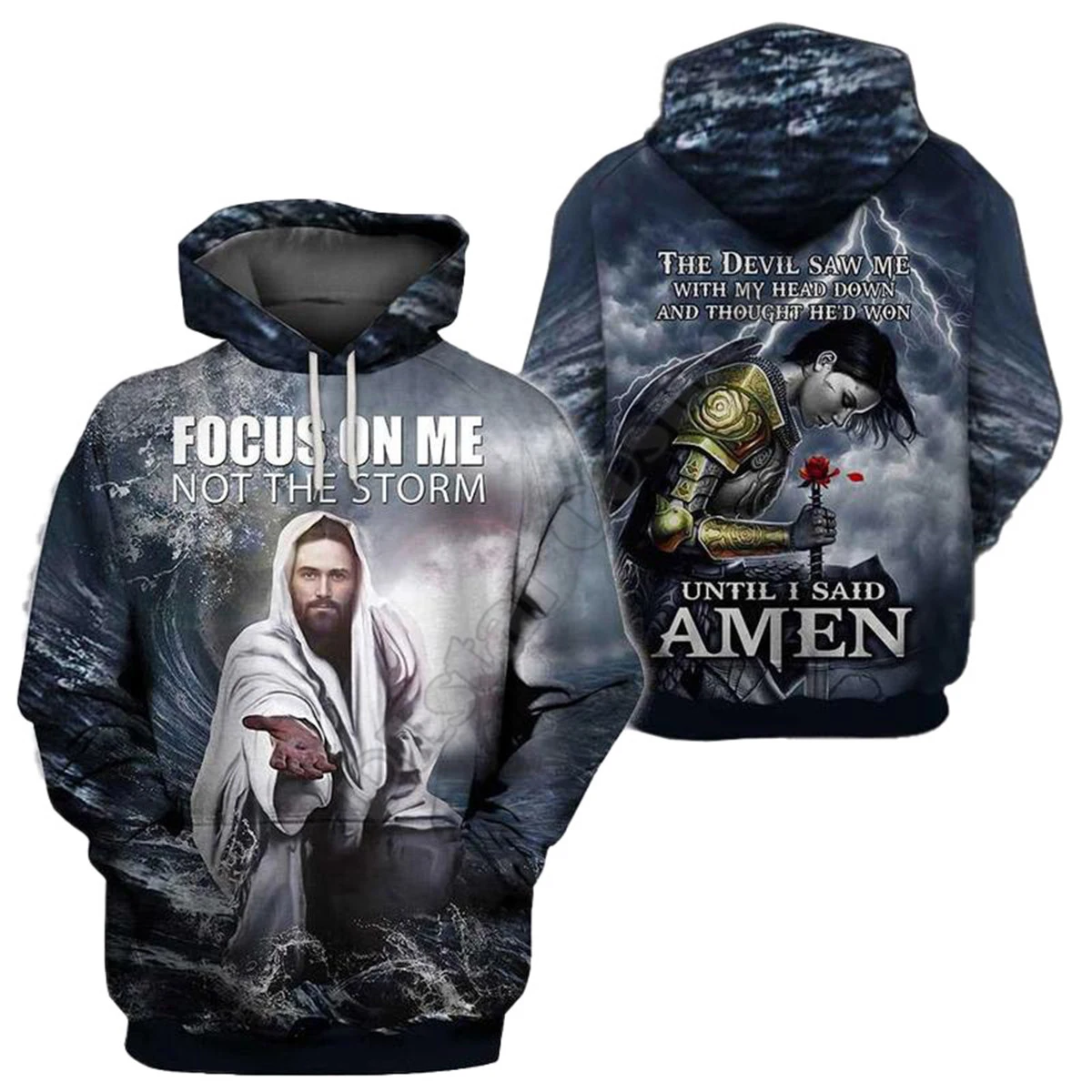 Мужские и женские свитшоты Knight Templar с 3D-принтом Иисуса костюмы для косплея 05 -