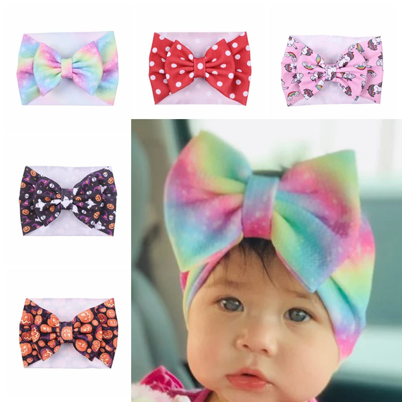 Повязка на голову для маленьких девочек повязка с цветочным принтом тюрбан