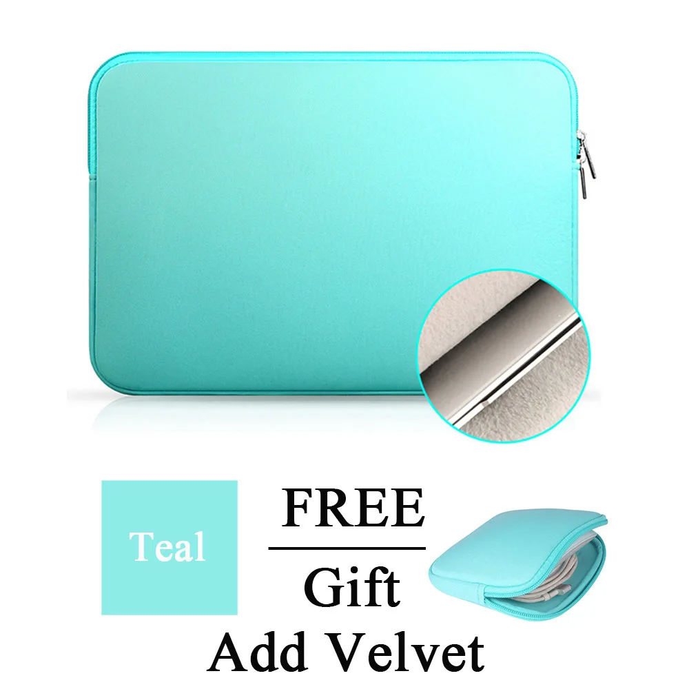Teal Add Velvet Кейс для ноутбука, планшета, чехол, сумка, 11 дюймов, 12 дюймов, 13 дюймов, 15 дюймов, 15,6 дюймов, для Macbook Pro, Air retina, 14 дюймов, для Xiaomi, huawei, hp, Dell - Цвет: Teal Add Velvet