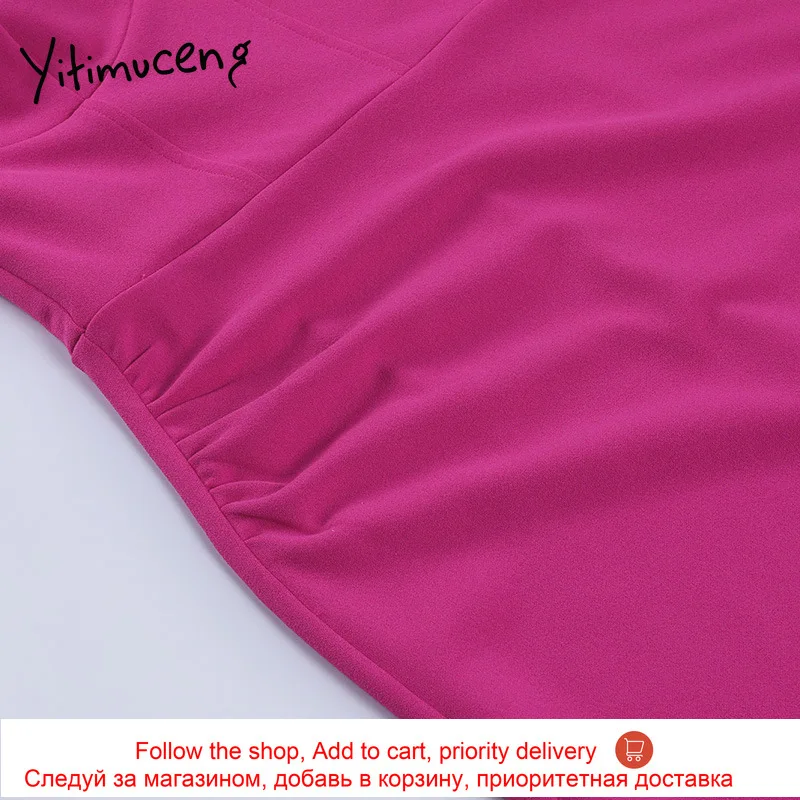 

Yitimuceng Sexy Solid Mini Dress Club Pencil Black Summer 2021 Knitting Cotton V-Neck Sleeveless Empire Short Dresses Spliced