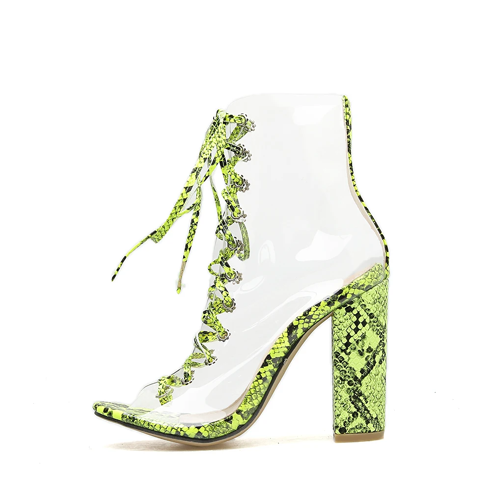 Прозрачные Сандалии-гладиаторы из пвх обувь с открытым носком босоножки на