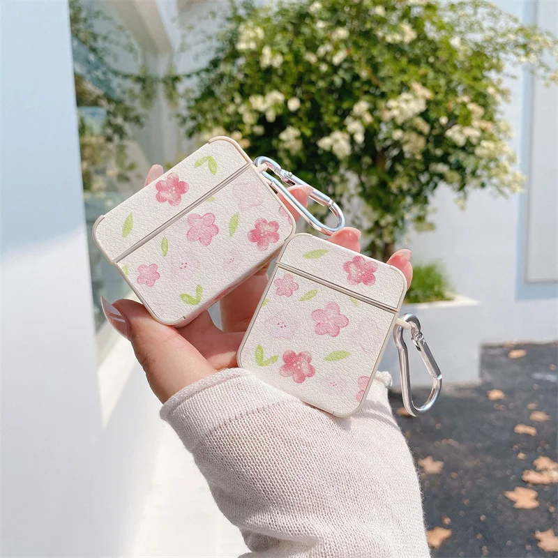 

Рельефный милый чехол для наушников Apple Airpods 1 2 с розовыми цветами, симпатичный силиконовый чехол для наушников Airpods Pro, зарядное устройство