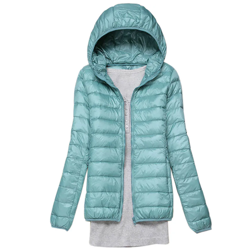 

Coat Outwear Hooded Jacket Parkas Ultralight Thin 2020 Long Sleeve Warm Duck Down Female Winter Casual Women Parka Plus Size 3XL