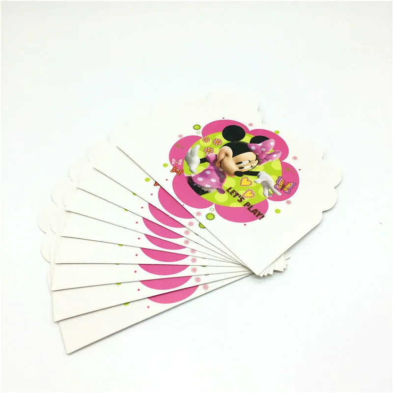 Оформление вечеринки с изображением Минни Маус для детей как пригласительная