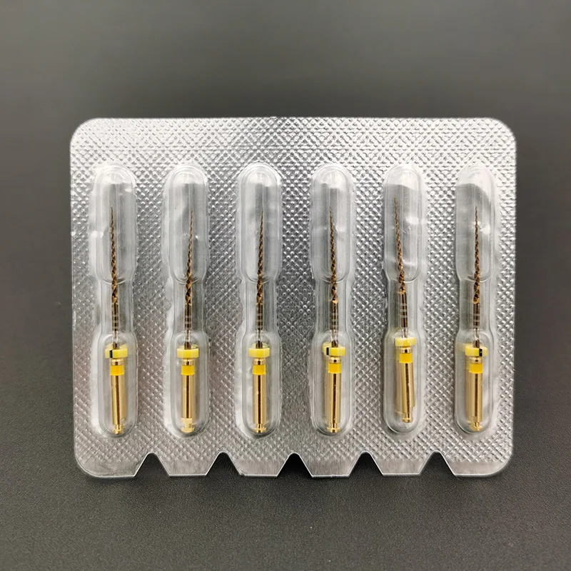 Стоматологические NITI Endo файлы Pro GOLD S1 фиолетовые двигатели F2 золотые