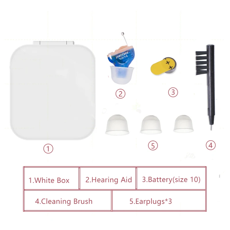 Невидимый слуховой аппарат усилитель звука цифровой регулировкой громкости в