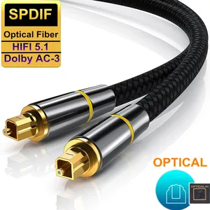 Optic Audio Cable Digital Optical Fiber Cable Toslink 1m 5m 10m SPDIF Coaxial Cable for Amplifiers P