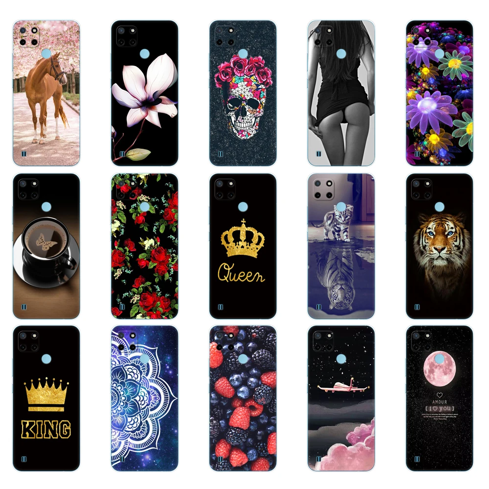 for realme c21y c25y case silicon back cover phone case for oppo realme c21y c25y 4g soft case rmx3261 coque tpu bumper 6 5inch free global shipping