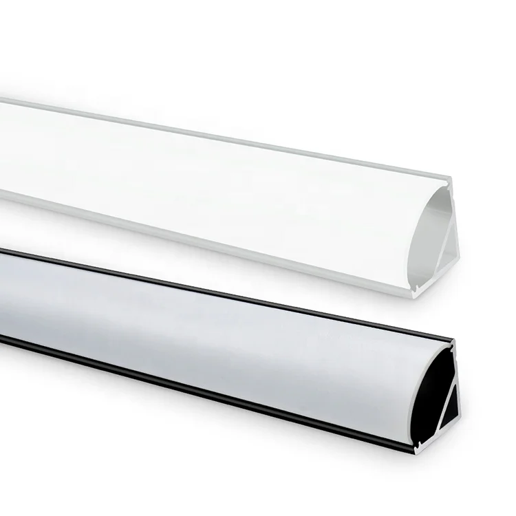 

10pcs Black Silver Aluminium Channel 45 degree V Shap Led Aluminum Profile For 10 mm wide WS2811 WS2812B Led Strip