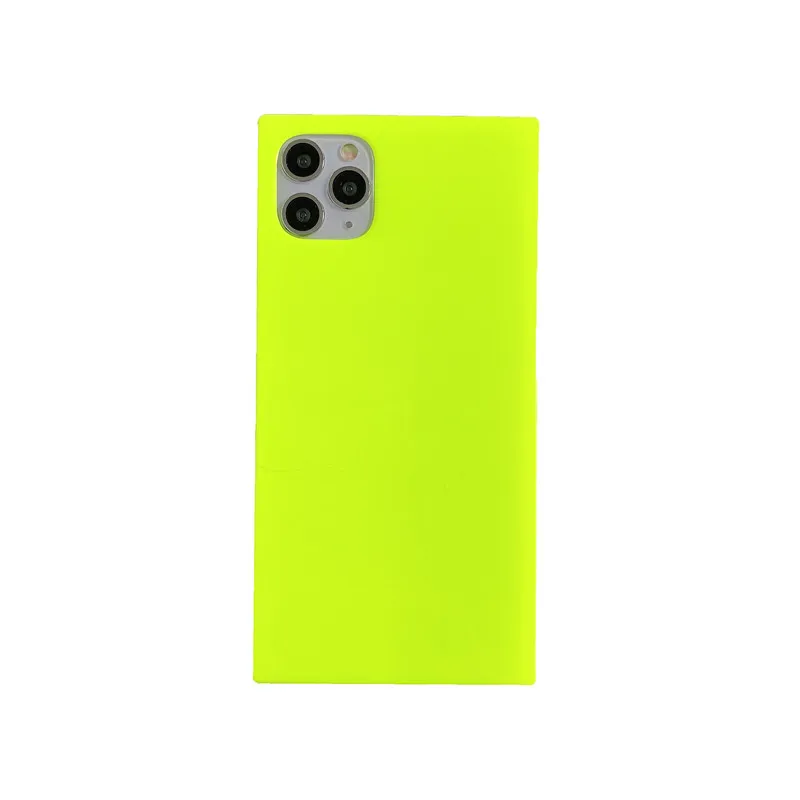 

Soft Square Fluorescent Texture Phone Case For iPhone 11 Pro Max XR XsMax 7 8 Plus X Fashion Matte solid color Square case