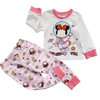 mickey cartoon children for cotton pajamas two piece long sleeved kids pajamas clothing 2 pcs suit for 1 8 years