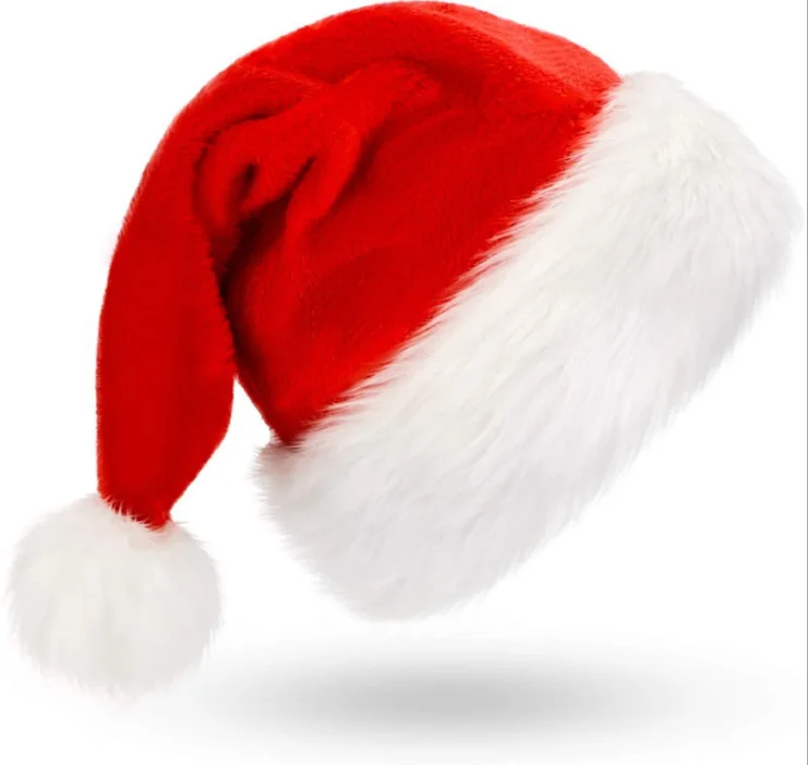 

Man Woman Christmas Santa's Red Top Hat Headdress Giving Gifts Cosplay Monk Suit Adult Role-playing Decoration Clothing