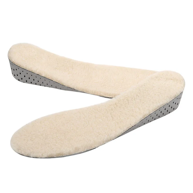 1 пара зимние мужские и женские стельки для увеличения роста невидимые шерстяные