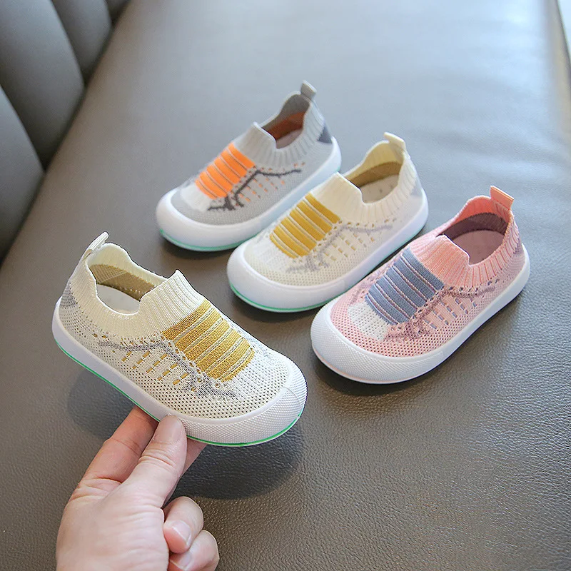 

Baby Girls Boys Casual Shoes Autumn Infant Toddler Shoes Mesh Breathable Soft Bottom Children Kids Knitted Shoes Student Sneaker