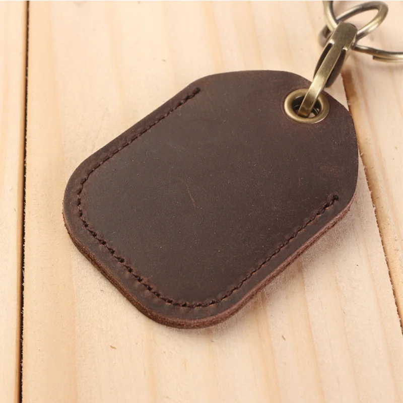 Брелок для ключей из воловьей кожи прямоугольный круглый чехол в форме капли