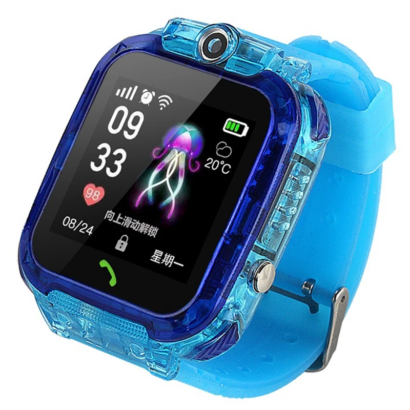 S12 дети телефон Smartwatch с HD экраном IP67 Водонепроницаемый GPS часы видео чат пресс
