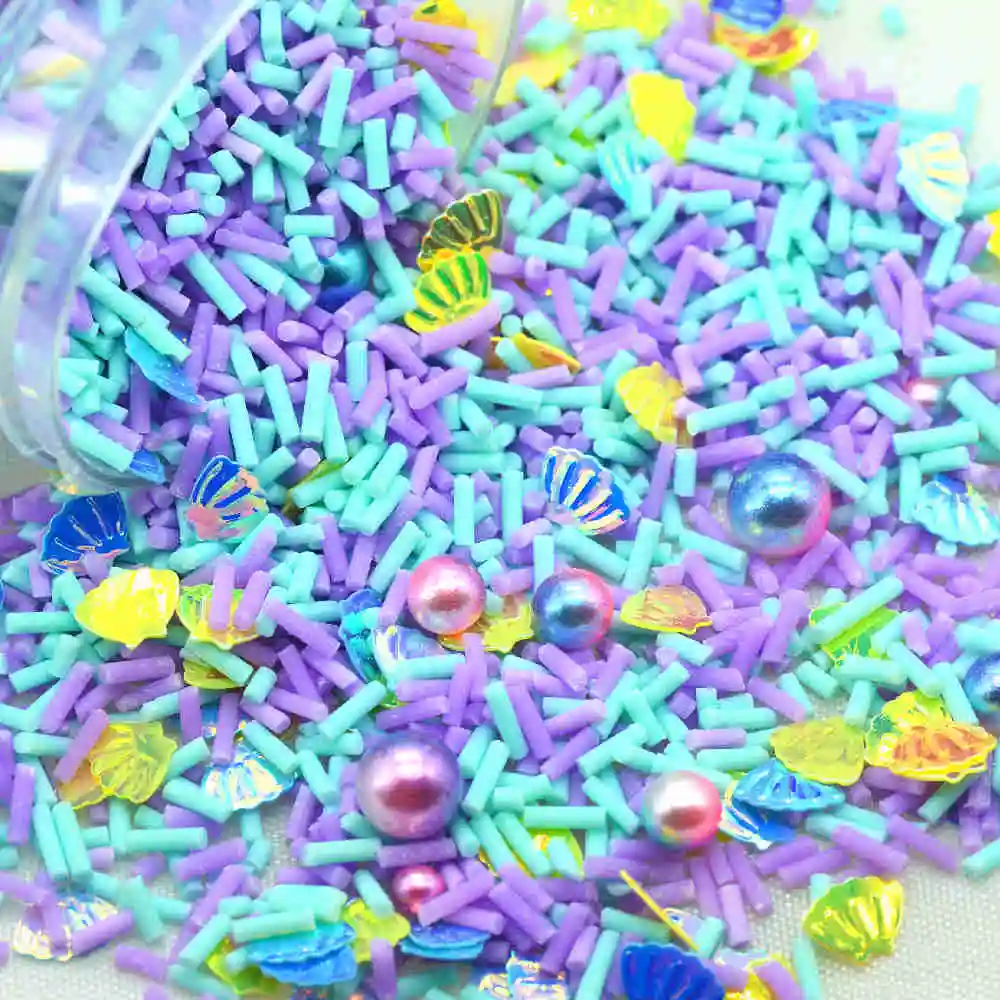 

20 Gram Color Deco Sprinkles-Purple Blue Polymer Clay Mixed Chocolate Sweets Sprinkles-Slime Playing Supplements-Not Edible