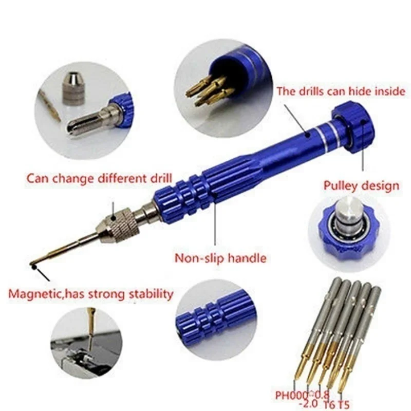 Прецизионная отвертка Torx 5 в 1 набор инструментов для ремонта мобильных телефонов