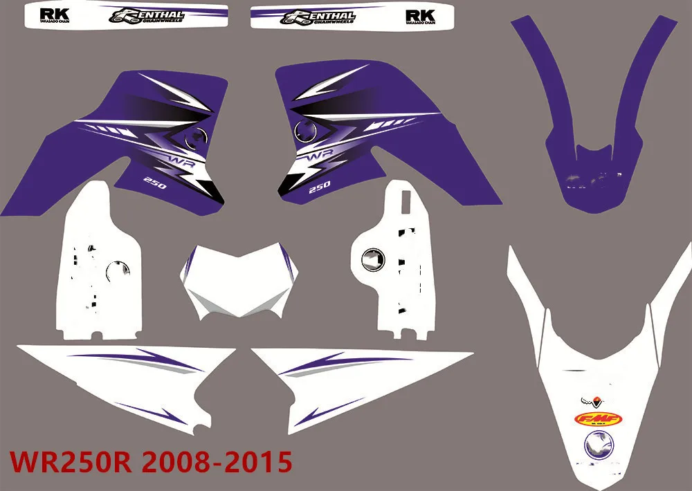 Полный набор наклеек графических переводков команды для YAMAHA WR250R 2020 2019 2018 2017 2016 2010