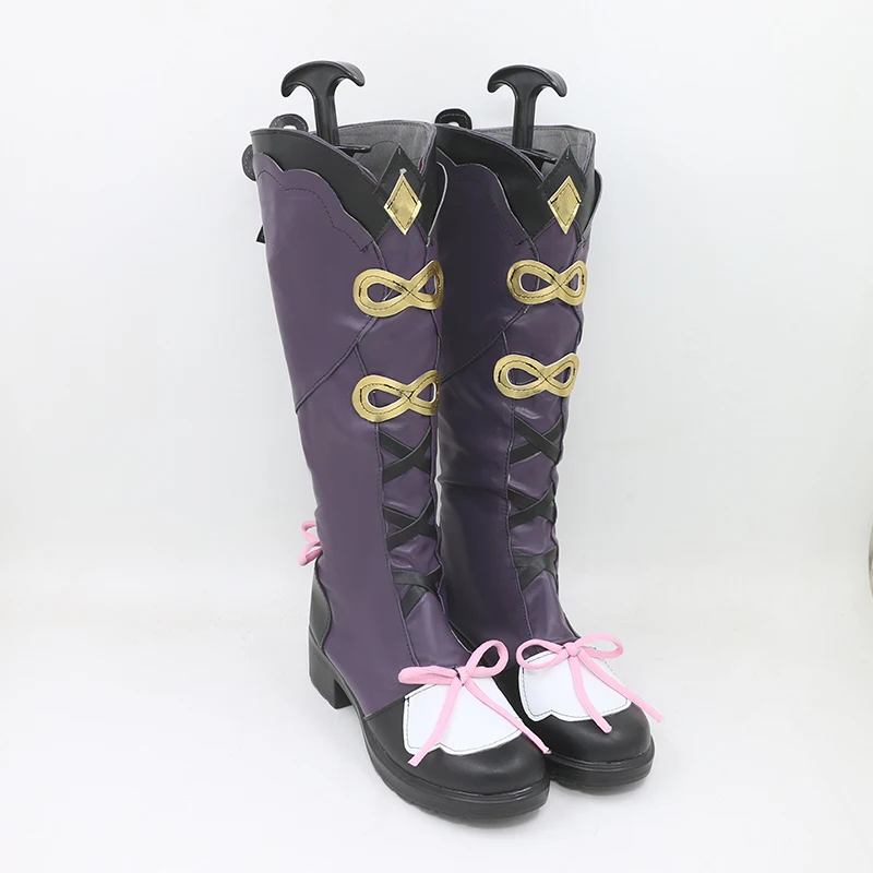 

Game Genshin Impact YunJin Cosplay Shoes wigs Uniform Dress Outfits wigs Party Women YunJin Shoes Halloween Costumes Boots Cos