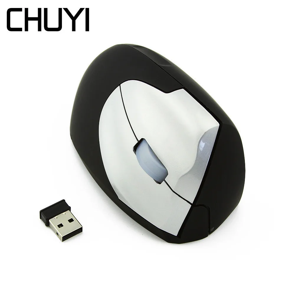 Вертикальная Беспроводная оптическая компьютерная эргономичная мышь 2 4 ГГц