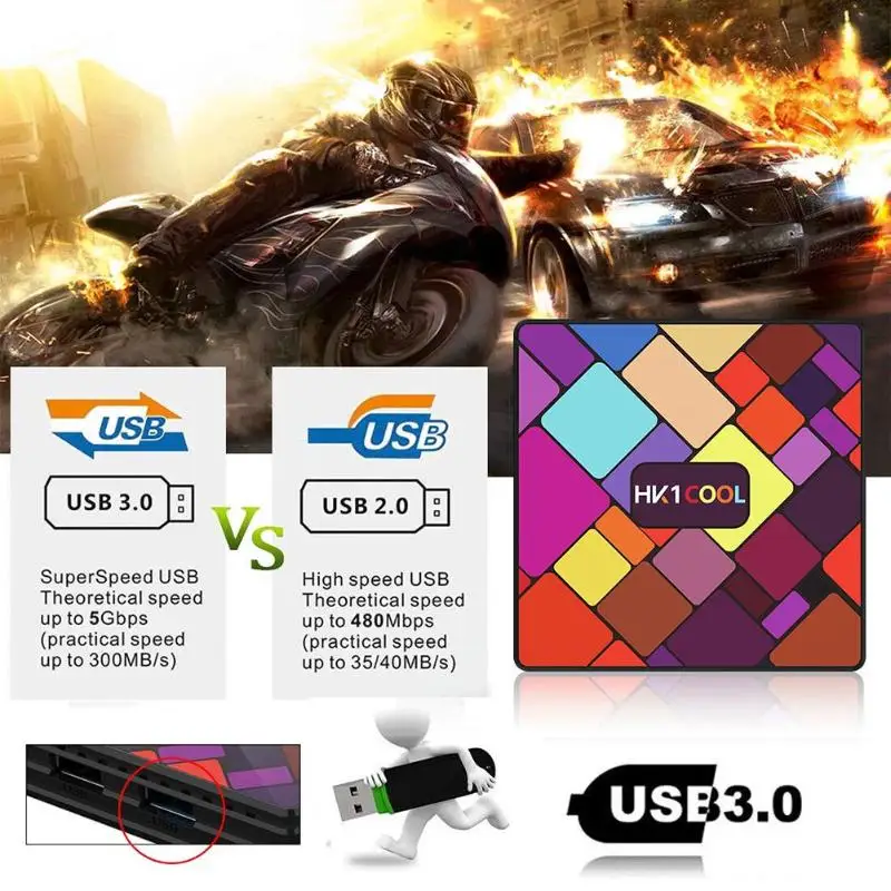 Android 9 0 смарт ТВ коробка 4K HD RK3318 4 ядра 2 + 16G/4 Гб 32G/4 64G/4 128G ГГц/Wi Fi 5 ГГц WI FI 100 Мбит/с