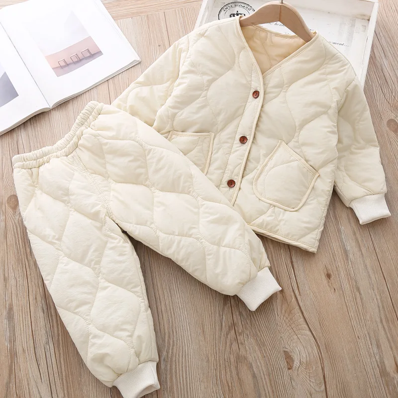 Одежда для маленьких девочек зимний костюм новая модная куртка пальто костюмы