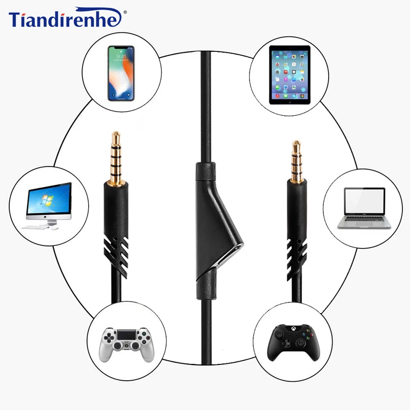 Новый аудиокабель для наушников 2 метра Logitech Astro A10 A40 кабели iphone ПК аксессуары