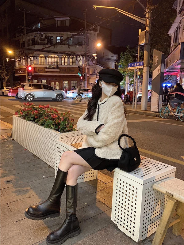 Новинка зимы 2021 модное маленькое плюшевое пальто Miss CocoLi с запахом женское