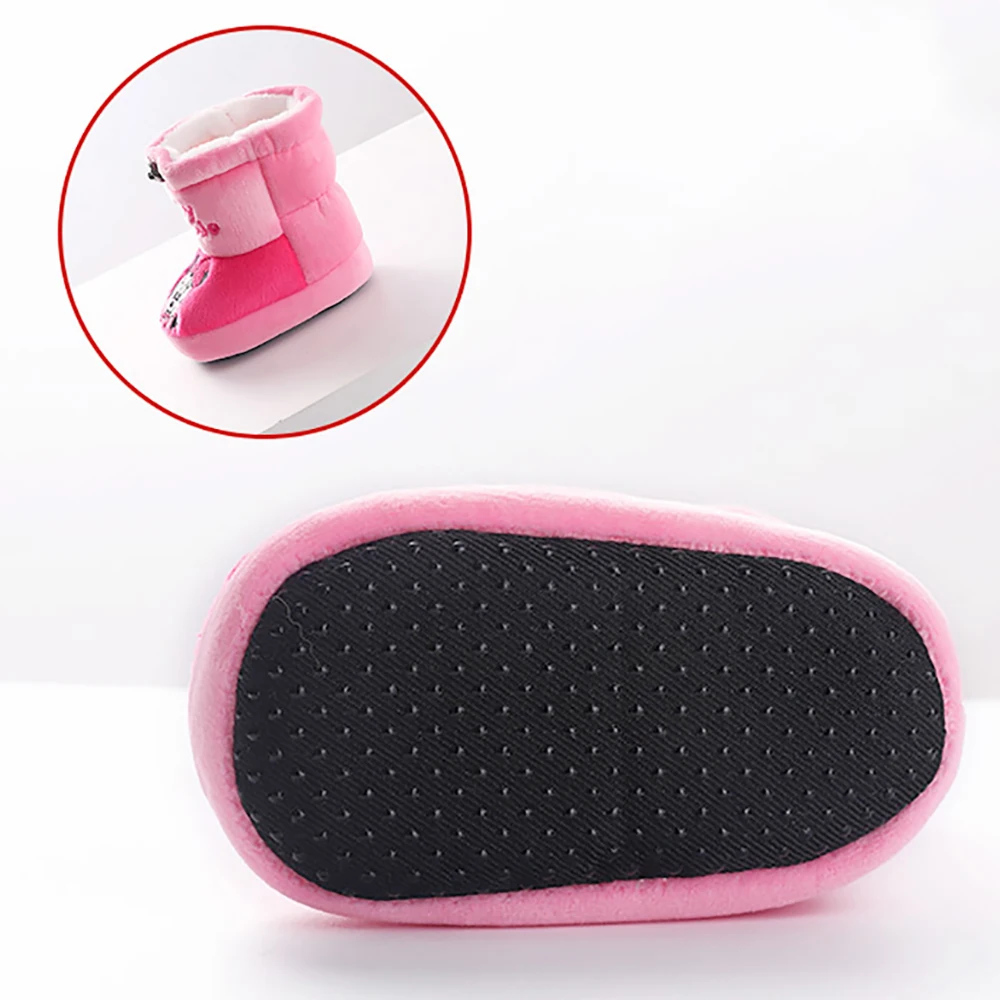 Детские повседневные плюшевые сапоги Disney для девочек и мальчиков мультяшный