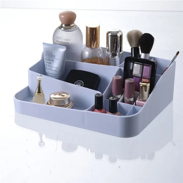 Makeup Organizer D MSJO органайзер для макияжа ящик для хранения пластиковый ящик для рабочего стола/ванной комнаты/офиса макияж кисти ювелирные изделия Организация хранения коробки - Цвет: Makeup Organizer D