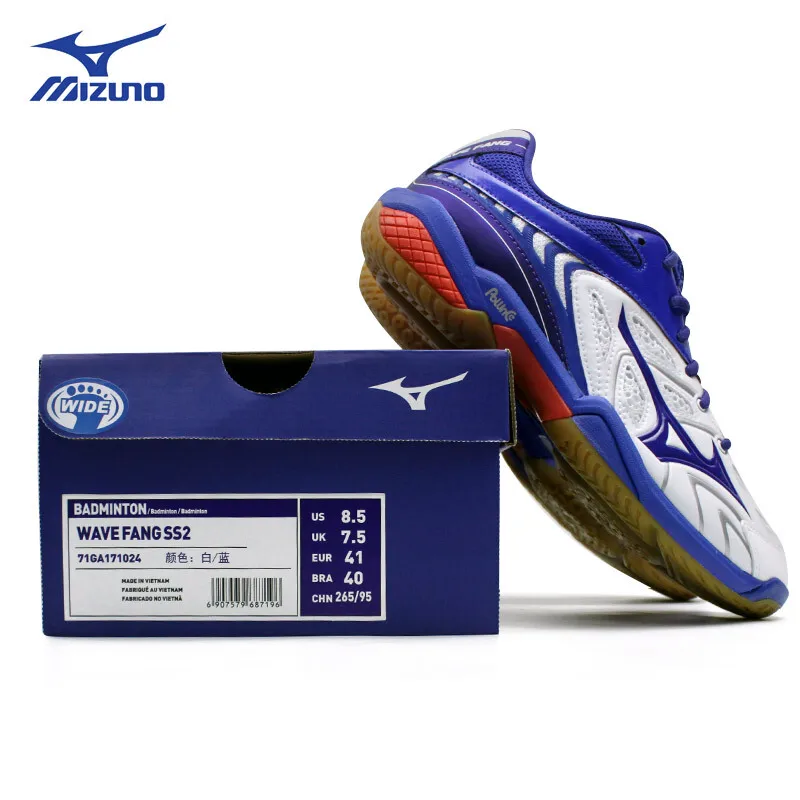 Оригинальная обувь для бадминтона Mizuno соревнований мужская Wave Fang Ss2 спортивные
