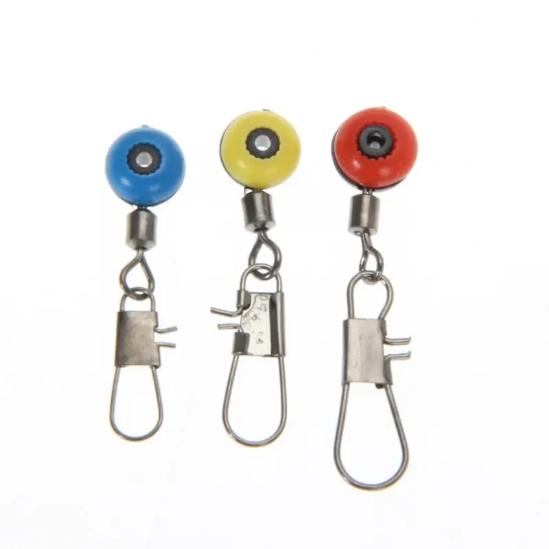 Практичные рыболовные снасти 60 шт./лот беговые ползунки Вертлюги с застежкой для