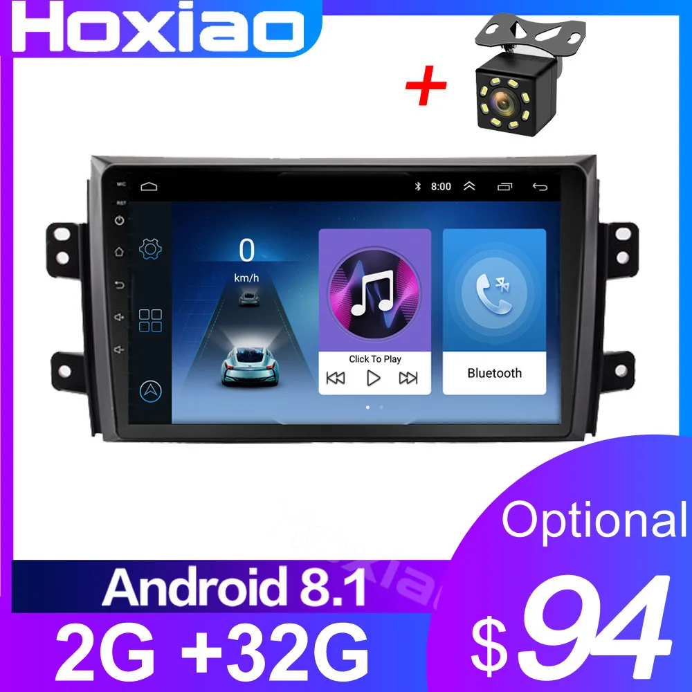 2 DIN Автомобильный Android Радио мультимедийный плеер для Suzuki SX4 2006-2013 четырехъядерный " 1024*600 Bluetooth 2 Din автомобильный DVD gps навигация