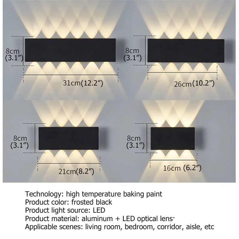

OULALA Wall Sconce Light Creative Contemporary Outdoor Waterproof LED Lamp For Home Corridor