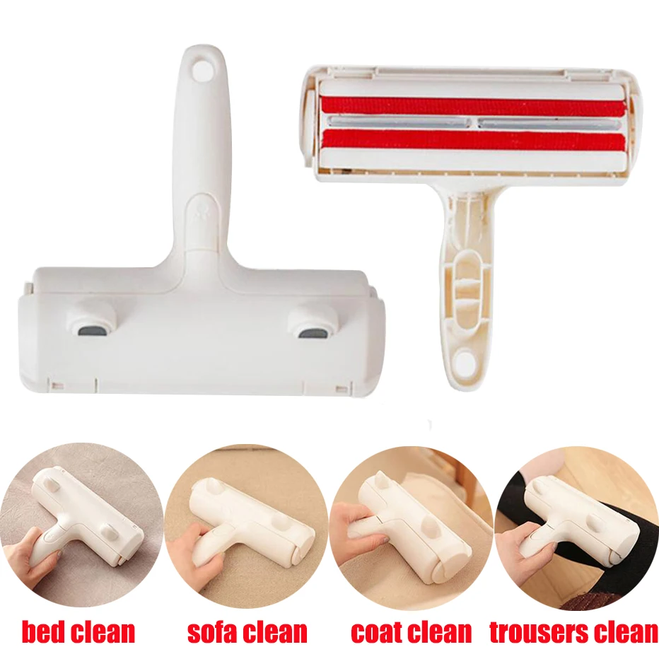 

2-Way Pet Hair Remover Roller Lint Remove Brush Dog Cat Hair Clothes Carpet Cleaning Brush Fuzz Shaver